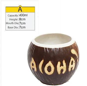 Hawaii Tiki Mugs Cocktail Cup Beer Beverage Mug Wine Mug Ceramic Tiki Mugs Great For Cocktail Drink - P12 Hub Europe