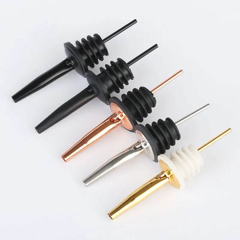 6PCS Stainless Steel Wine Pourer Stopper Bottle Pourer Spout Stopper Speed Pourer Bar Wine Accessories Set of 6 - P12 Hub Europe