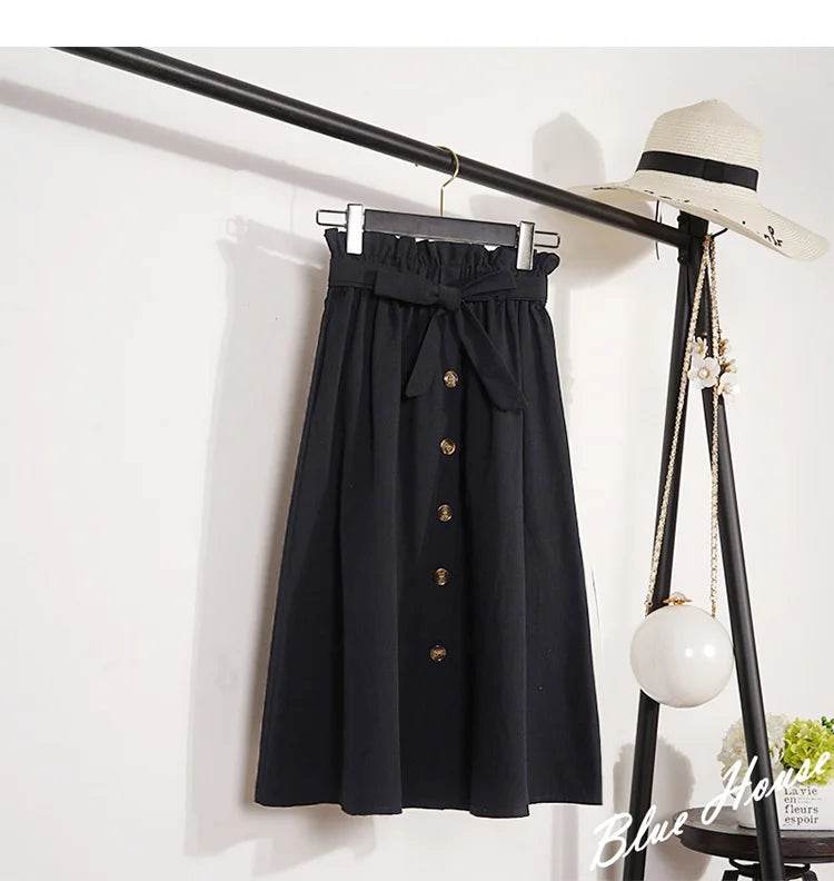 Women's Korean Pleated Midi Skirt - P12 Hub Europe