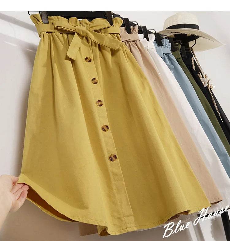 Women's Korean Pleated Midi Skirt - P12 Hub Europe