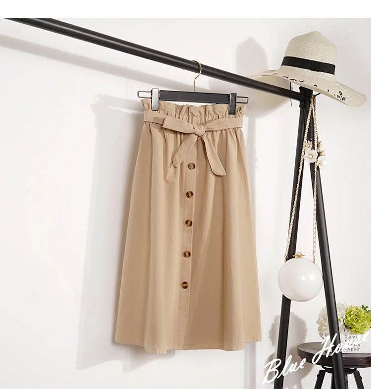 Women's Korean Pleated Midi Skirt - P12 Hub Europe