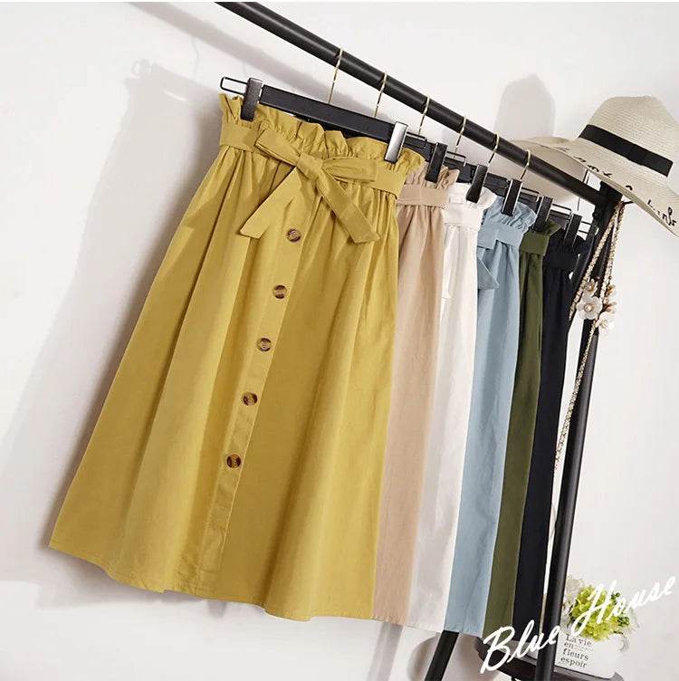 Women's Korean Pleated Midi Skirt - P12 Hub Europe