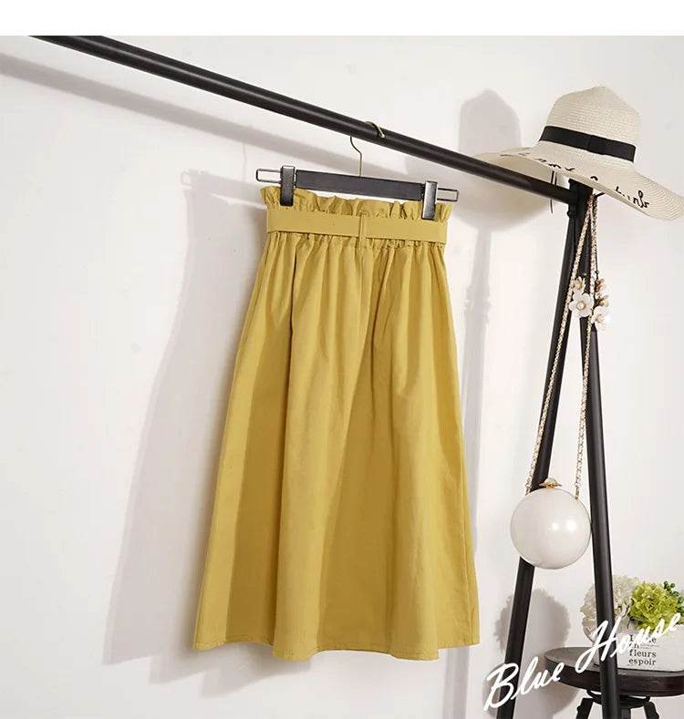 Women's Korean Pleated Midi Skirt - P12 Hub Europe
