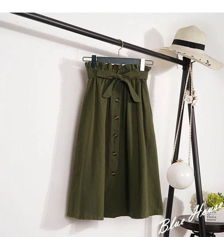 Women's Korean Pleated Midi Skirt - P12 Hub Europe