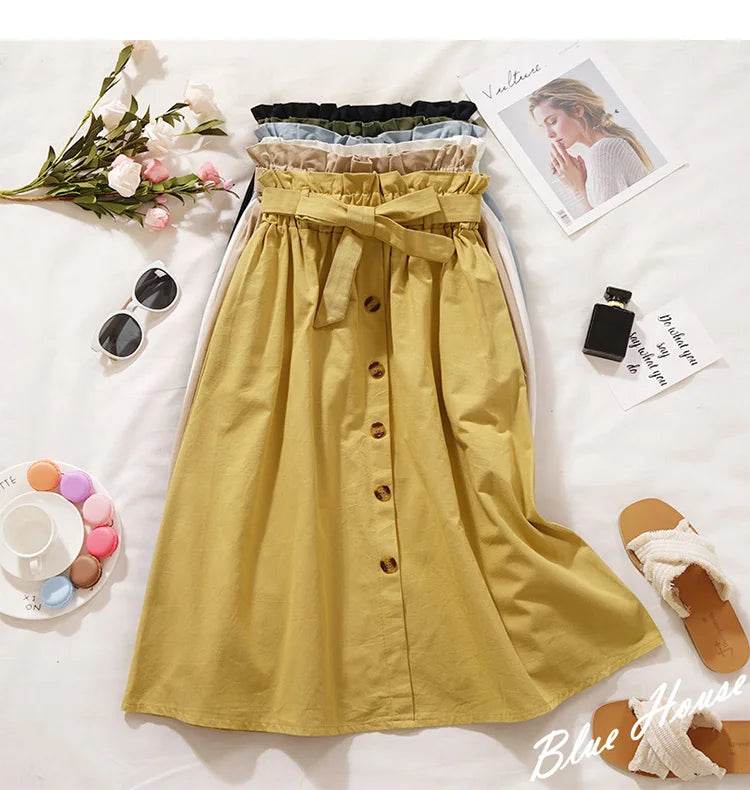 Women's Korean Pleated Midi Skirt - P12 Hub Europe