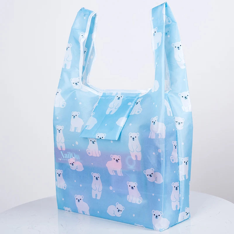 Eco Shopping Bag Fashion Foldable Reusable Tote Folding Pouch Convenient Large-capacity Storage New