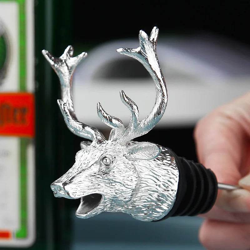 1PC Bar decoration accessories nightclub bar counter accessories red wine pourer zinc alloy rhino lion head wine stopper - P12 Hub Europe