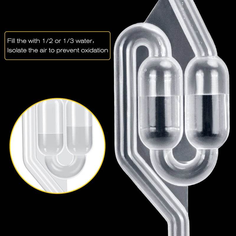 3 Pieces S-Shape Airlocks ,Homebrew Bubble Airlock Carboys Stopper & Fermenter Seal Valve with Food Grade Grommets Wine Making - P12 Hub Europe