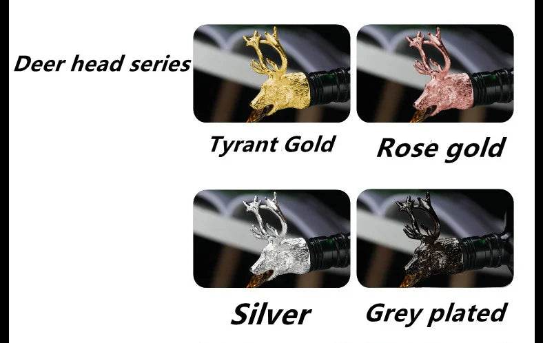 1PC Bar decoration accessories nightclub bar counter accessories red wine pourer zinc alloy rhino lion head wine stopper - P12 Hub Europe