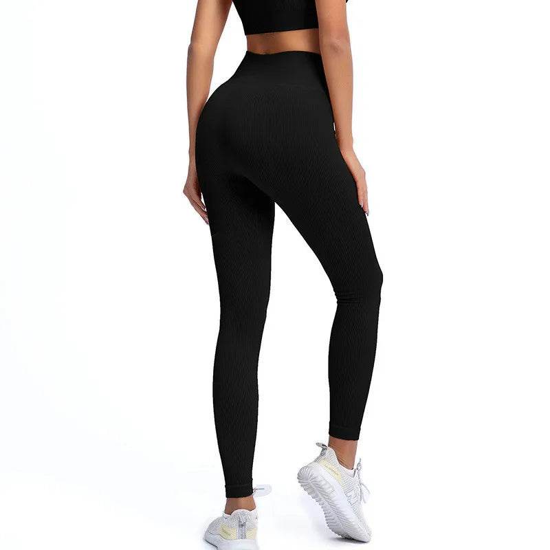 Women's Seamless Ribbed Yoga Leggings - P12 Hub Europe