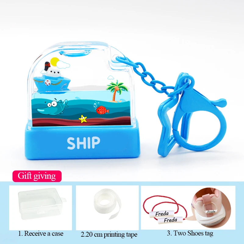 Children's Hang buckle Seal Stamp Toy Baby Student Clothes Chapter Custom Name Word Waterproof Wash Not Faded Customized