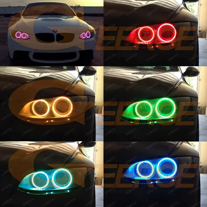 For BMW 3 Series E90 E91 E92 E93 M3 RF Remote Bluetooth-Compatible APP Multi-Color RGB Led Angel Eyes Halo Rings Car Accessories