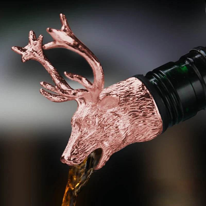 1PC Bar decoration accessories nightclub bar counter accessories red wine pourer zinc alloy rhino lion head wine stopper - P12 Hub Europe