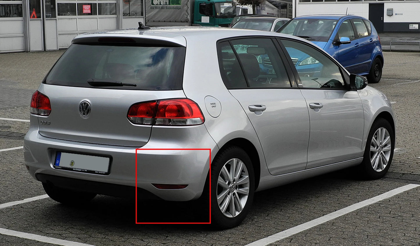 ANGRONG 1x For VW Golf 6 MKVI 2009-2013 Right O/S Red Lens Rear Bumper Reflector Assembly No Light