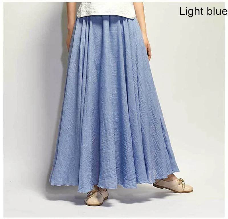 Women's Elegant Linen Maxi Skirt - P12 Hub Europe