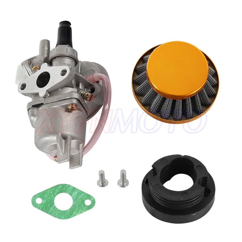 Carburetor Carb Carby + Steel 44mm Air Filter + Stack for 47cc 49cc Mini Moto Dirt Pocket Bike ATV Quad Go Kart Minimoto