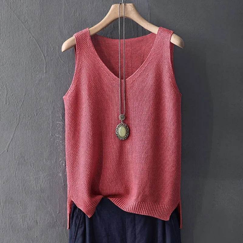 Women's Summer Sleeveless Knit Blouse - P12 Hub Europe