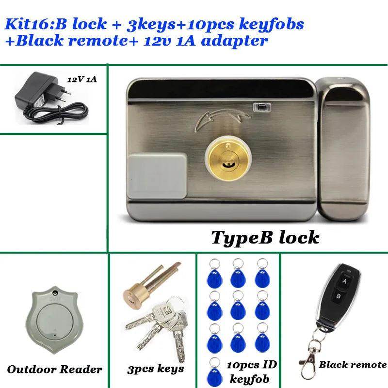 WiFi Electric Door Lock 12V RFID, Remote, Auto-Lock, Gate Opener - P12 Hub Europe
