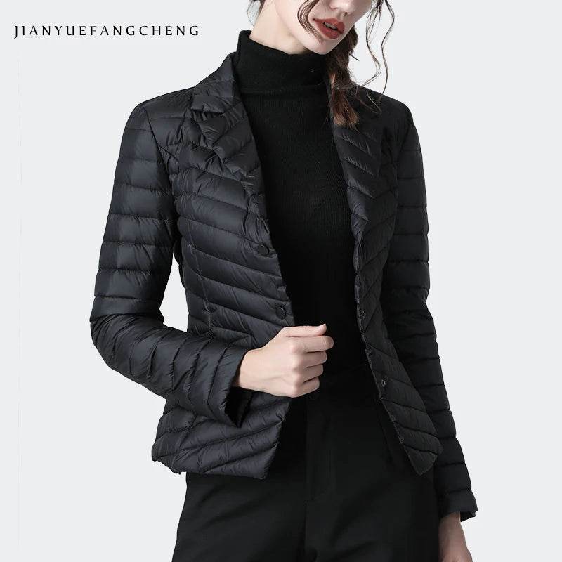 Suit Collar Slim Down Jacket - P12 Hub Europe