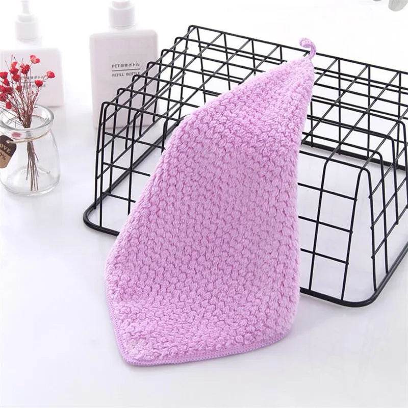 Pineapplet Coral Fleece Kitchen Towel Strong Absorption Pineapple Coral Velvet Washing Room Handkerchief Hand Towel 25x25cm - P12 Hub Europe