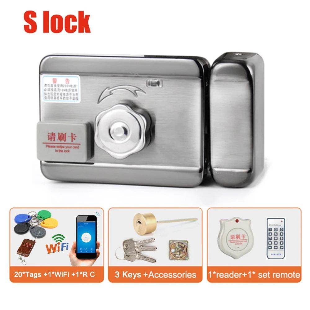 Electric Door Lock WiFi RFID Remote, Auto-Close, Ring, Gate Access Control - P12 Hub Europe