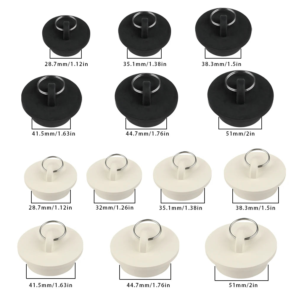 1PC Durable Rubber Kitchen Bath Tub Sink Water Stopper Floor Round Drain Plug Sink Bathtub Drainage Stopper Leakage-proof Plug