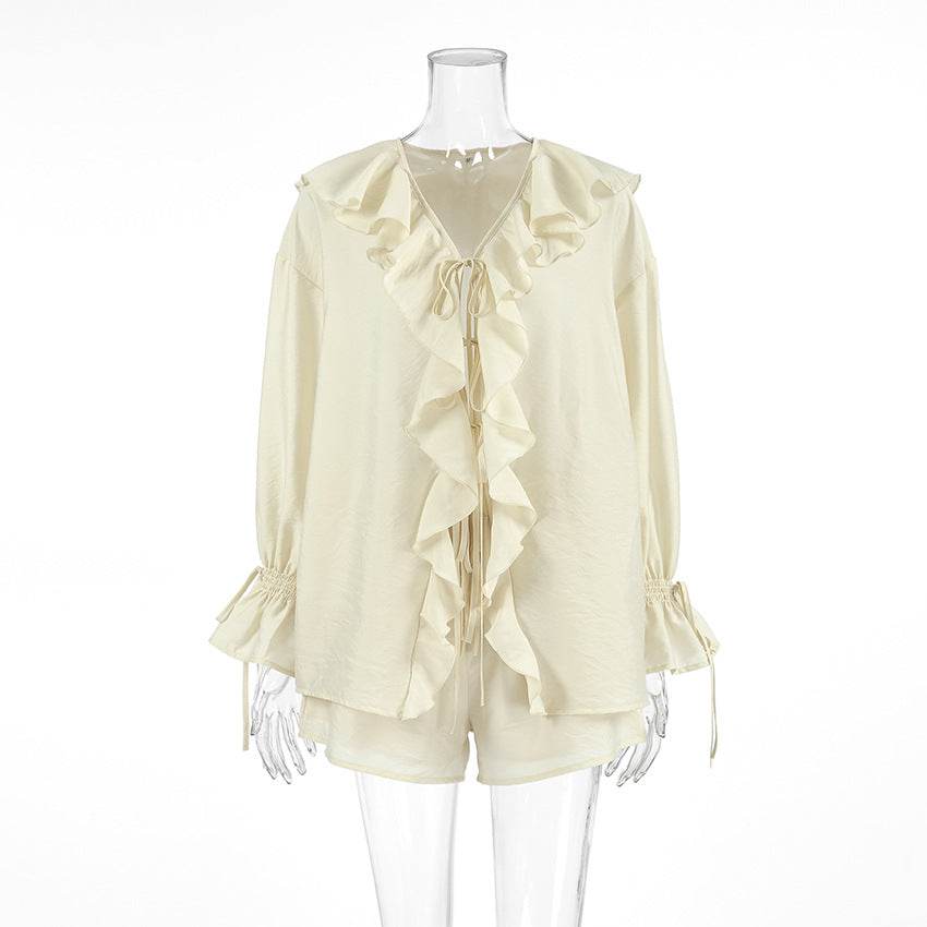 Tornova Ruffled Lace Up Shorts - P12 Hub Europe