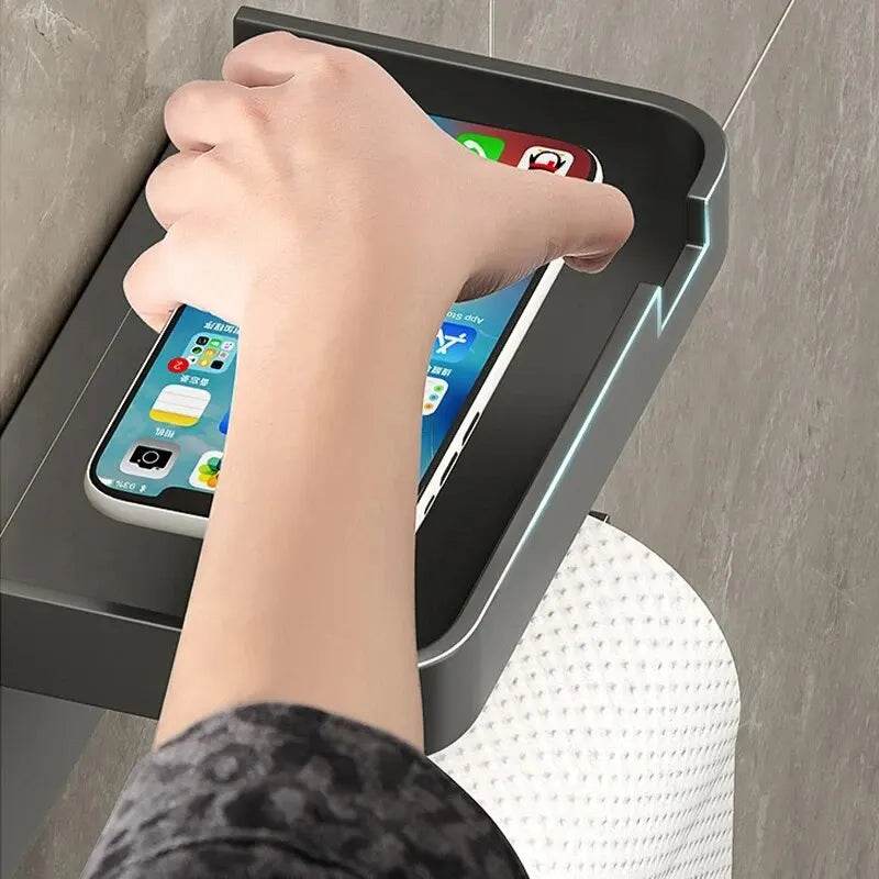Toilet Paper Holder Plastic Storage Rack Kitchen Towel Placement Of Seasoning Bottles Bathroom Wall Roll Of Paper Phone Storage - P12 Hub Europe