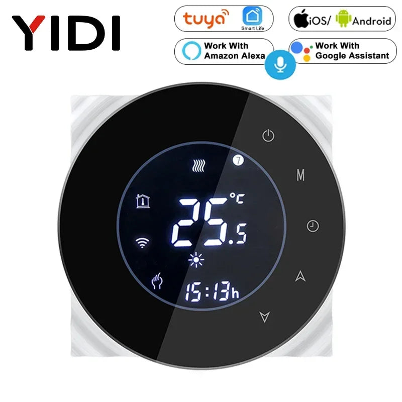 Smart Touch WIFI Thermostat LCD Screen Water Heating Electirc Floor Heating Water Gas Boiler Temperature Controller Google Home