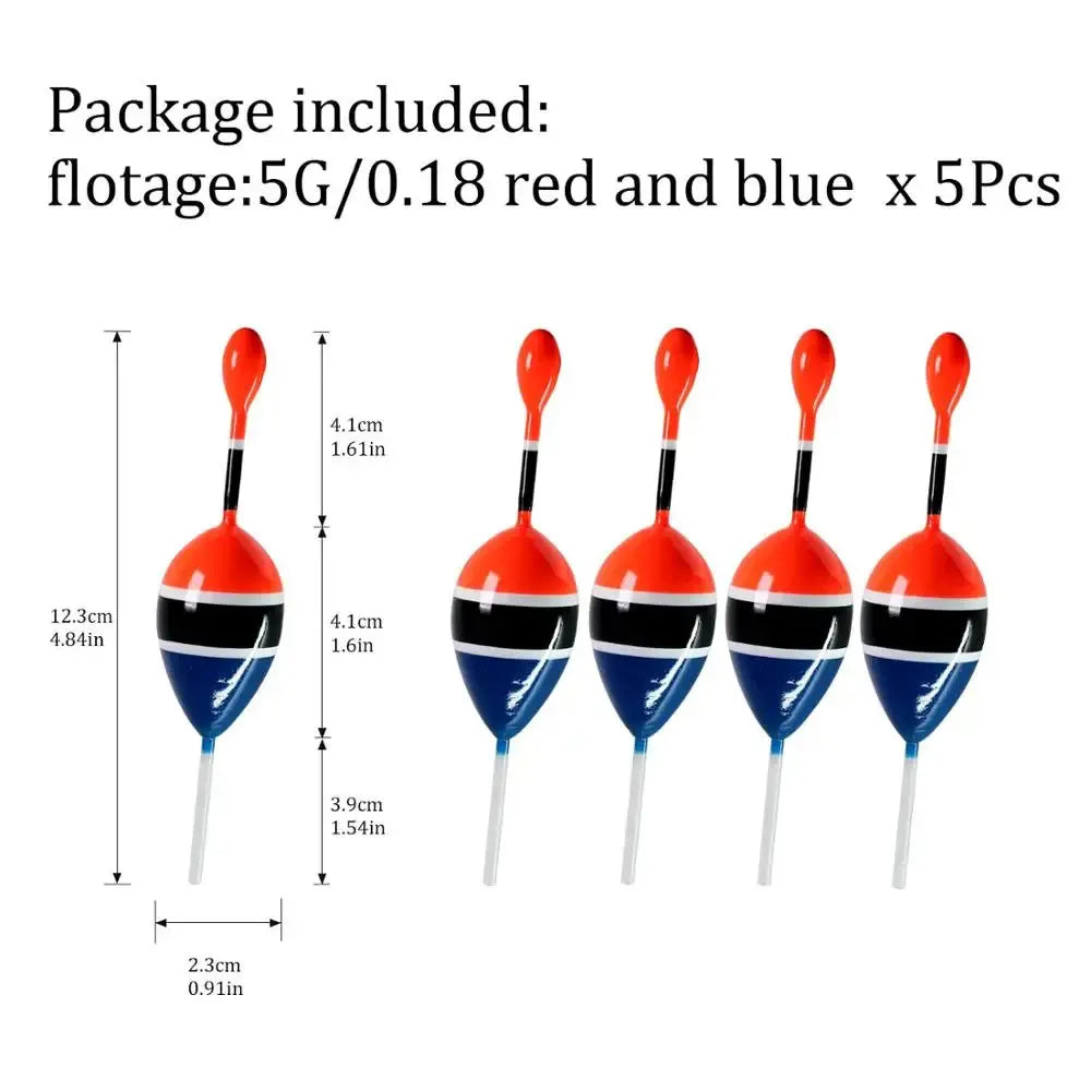 THKFISH 5pcs Fishing Floats Slip Bobber Rigs Balsa Wood Sea Fishing Float 5g 15g Buoyancy Fishing Buoys For Catfish Fishing