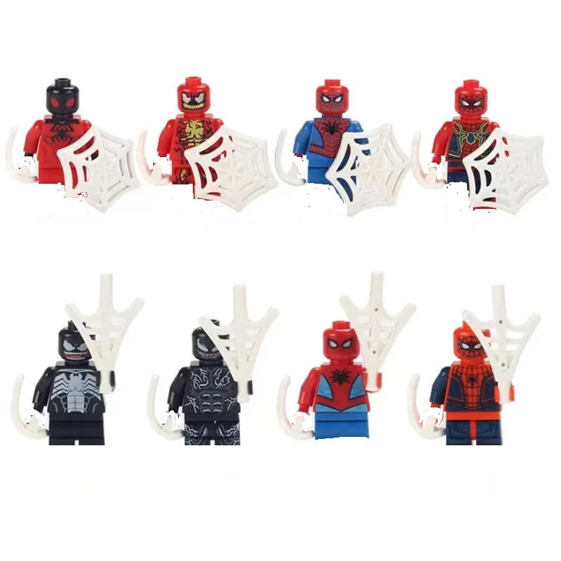 8-30 pieces of Marvel superhero Spider Man, Iron Man, Thanos mini assembled building blocks, DIY toys, children's birthday gifts