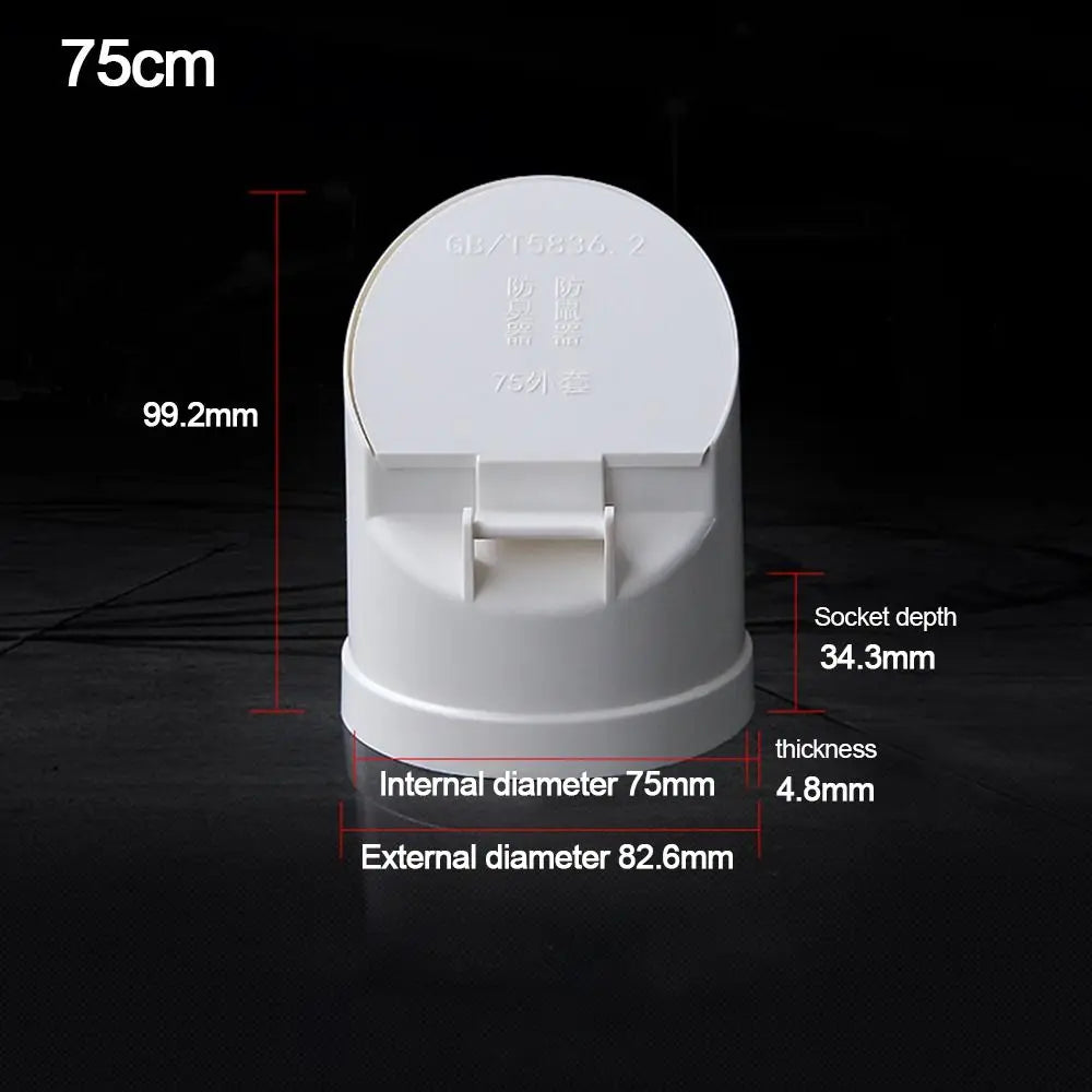 50/75/110/160mm Drain Pipe Floor Drains Sewage Pipe Large Displacement Anti odor anti-rat Cover Septic Tank Outdoor Pipe Valve