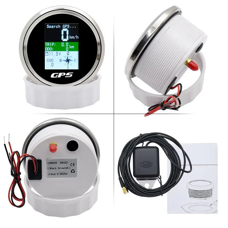 85mm Speedometer GPS Odometer Adjustable Trip ODO COG Voltmeter TFT Screen Speed Gauges For Motor Yacht Boat Car Outboard Engine