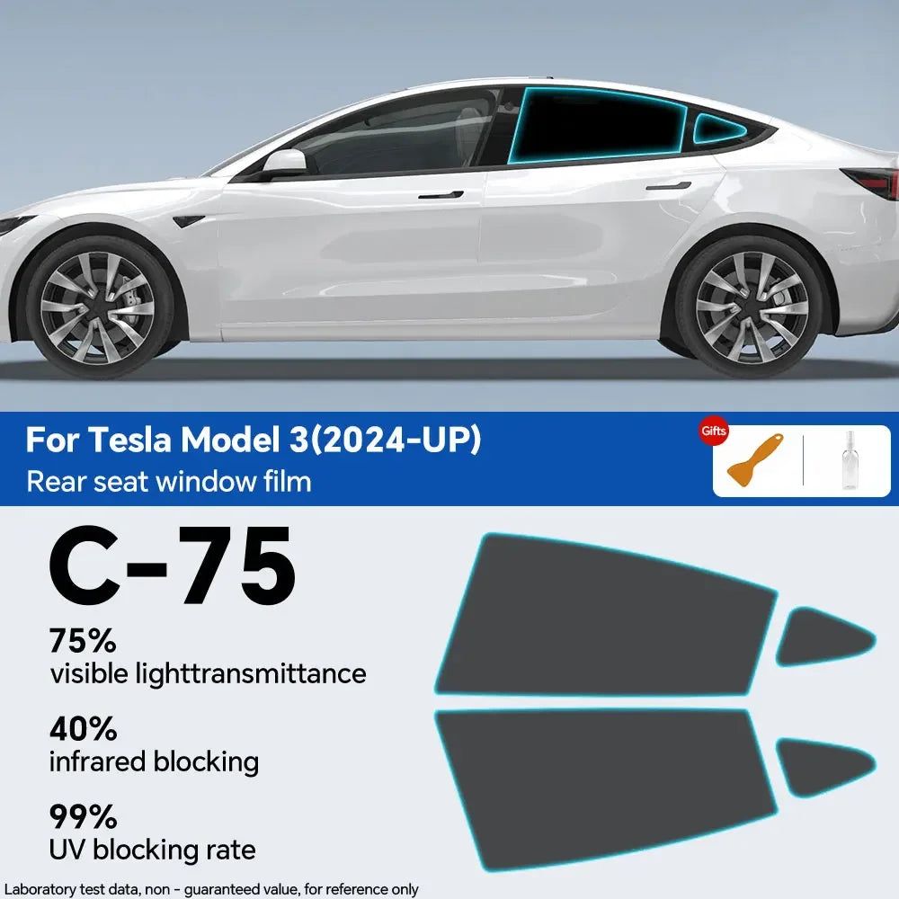 for Tesla Model 3 UP Pre-cut Car Window Privacy Tint Film Solar UV Protector Mirror Films Summer Accessories Windshield Stickers