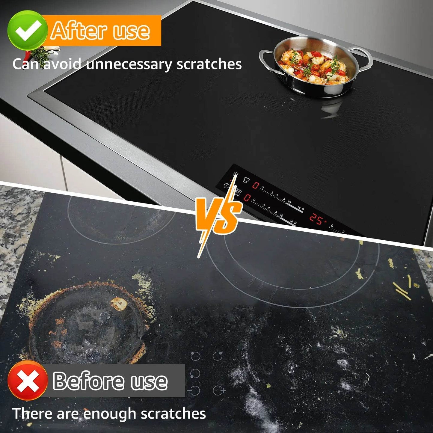 Silicone Induction Cooktop Mat Non Slip Electric Stove Cover Pad Cooktop Protector Cooking Kitchen Accessories Stove Top Cover - P12 Hub Europe