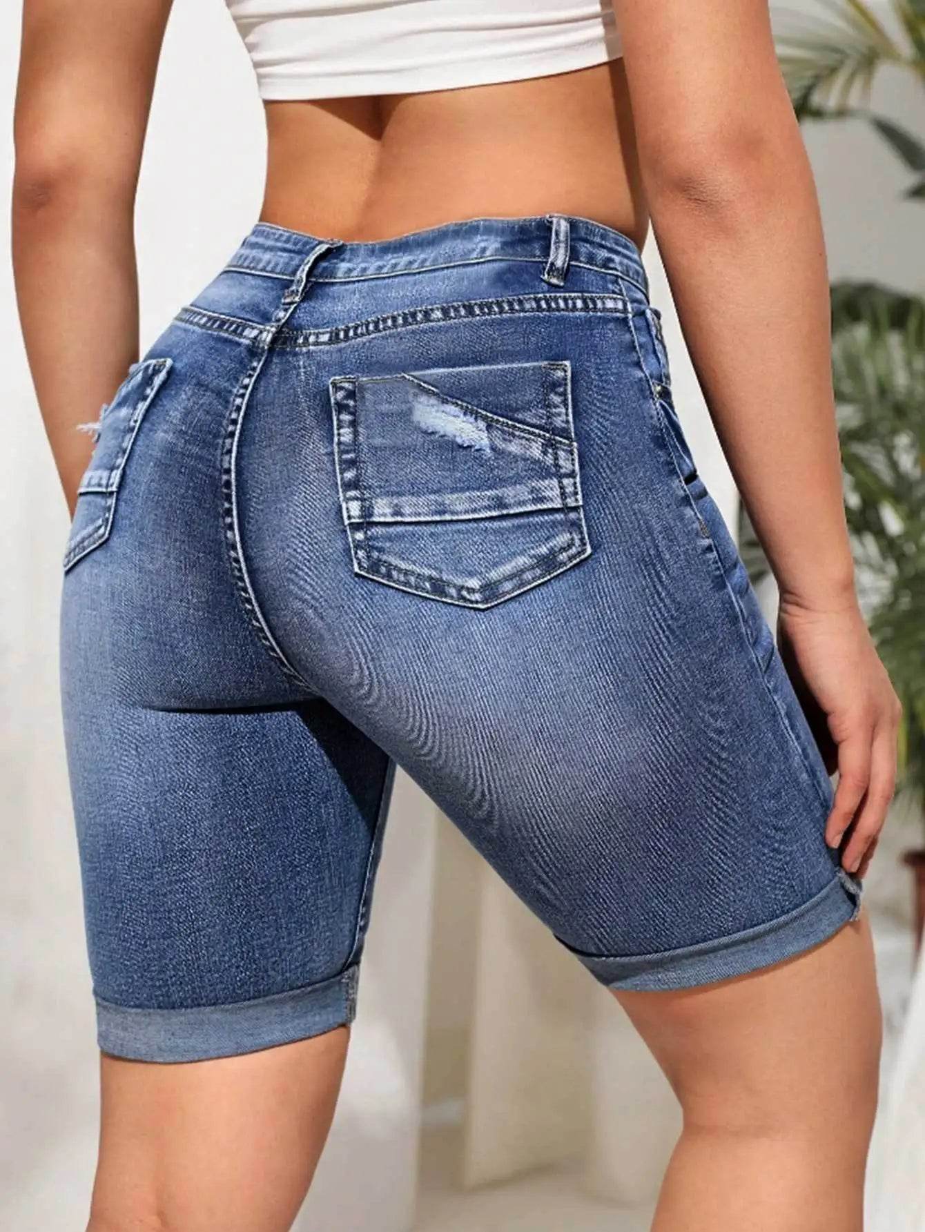 Summer High Waist Curled Shorts - P12 Hub Europe