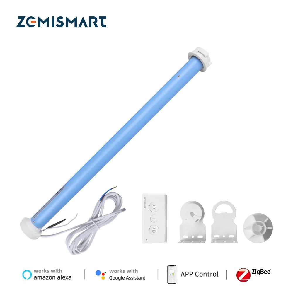 Zemismart Zigbee Smart Roller Shade Motor For 37mm Tube Works with Tuya Alexa Google Home Voice Electric Engine Blinds Shutter