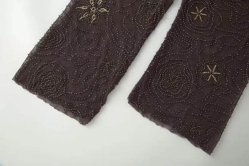 Sequin Baggy Wide Pants - P12 Hub Europe