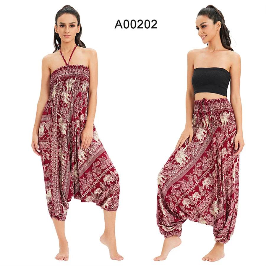 Women's Boho Harem Rayon Pants - P12 Hub Europe