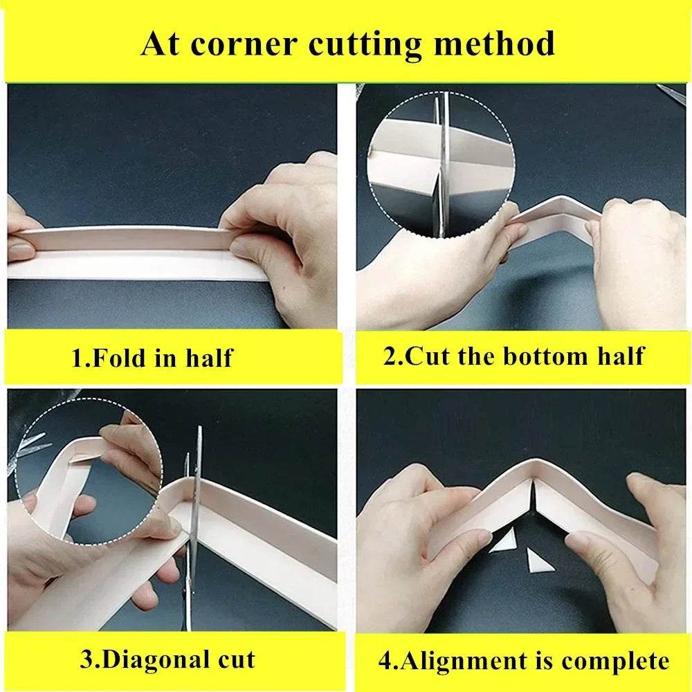 Waterproof Wall Tape Stickers Bathroom Kitchen Cardboard Seal Strip Bathroom Shower Sink Bathtub Caulk Tape Contour Home Posters - P12 Hub Europe