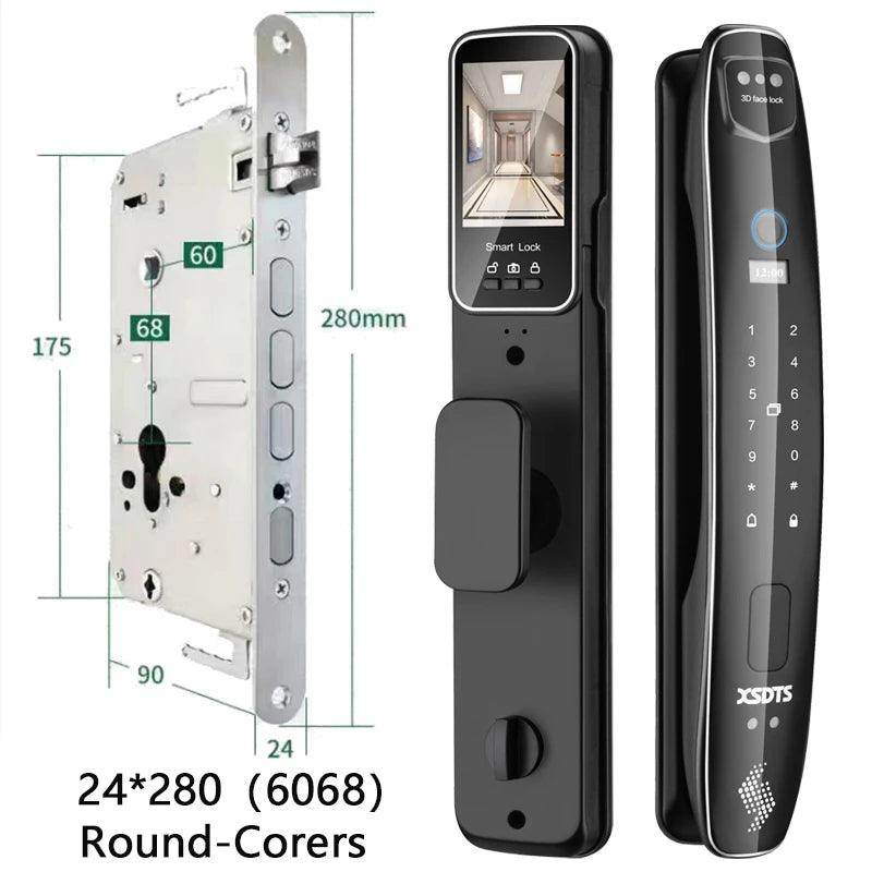 3D Face Smart Door Lock |Camera, Fingerprint, WiFi, 40-90cm - P12 Hub Europe