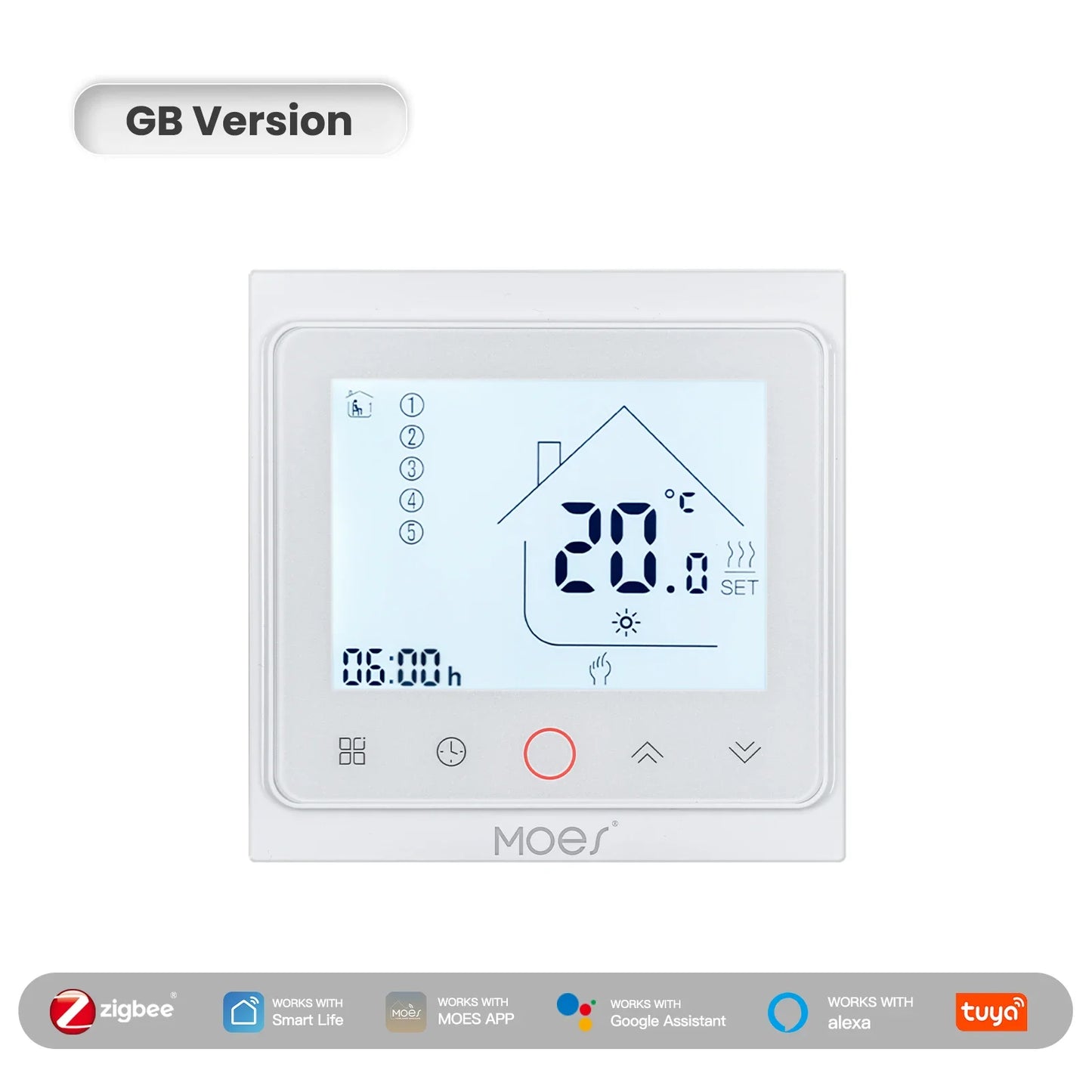 MOES Tuya ZigBee Smart Thermostat Room Temperature Control Water/Electric Floor Heating Gas Boiler Work With Alexa Google Home