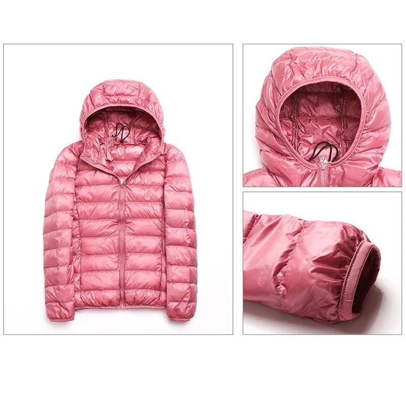 Women's Down Jacket Climbing Clothes Sportswear Hiking 90% White Duck Down Coat Warm Sports Camping Outing Trekking
