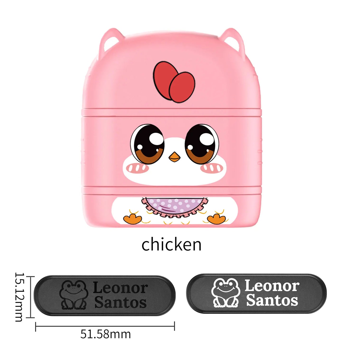 Children's Name Seal Custom Double -layer black and white ink Student's Stamp Kindergarten Clothes Waterproof Name StickerStamp