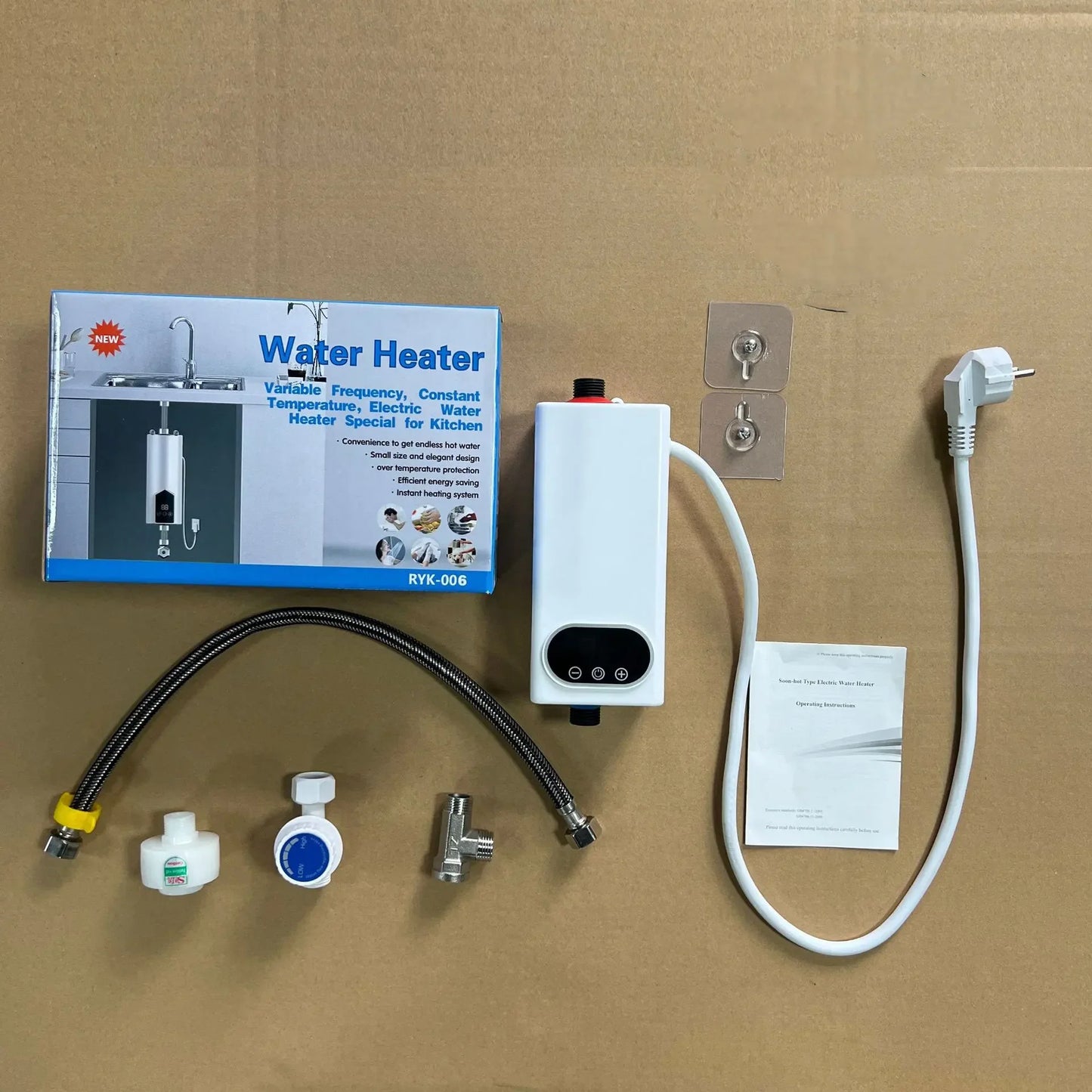 5.5kW Instant Electric Tankless Water Heater , Smart Water Heater Self-Modulating No Standby Losses, Household Shower Hot Water