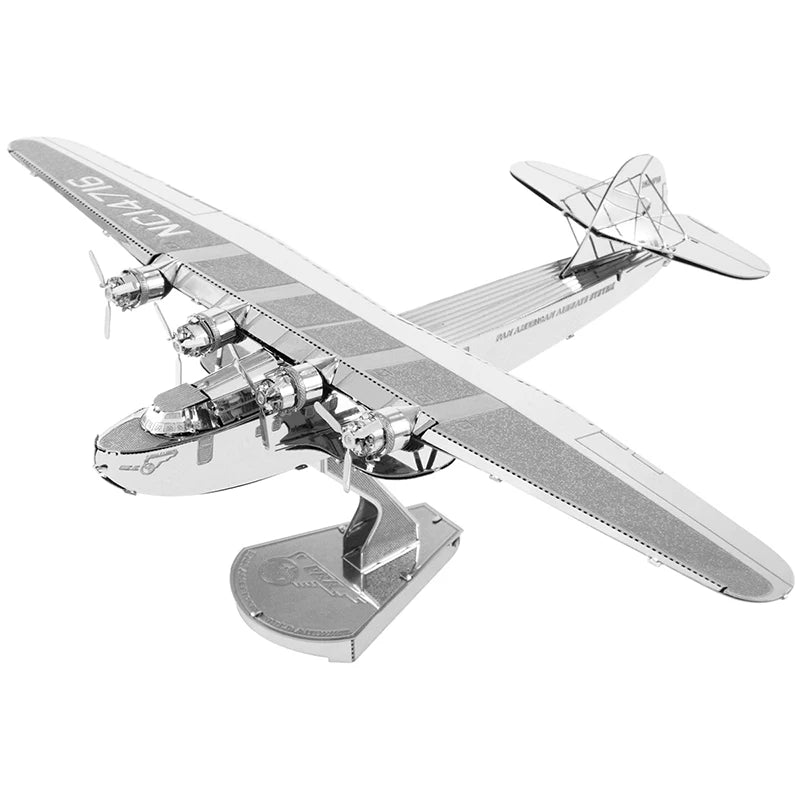 Plane 3D Metal Puzzle Model Kit DIY Laser Cut Puzzles Jigsaw Toy For Children