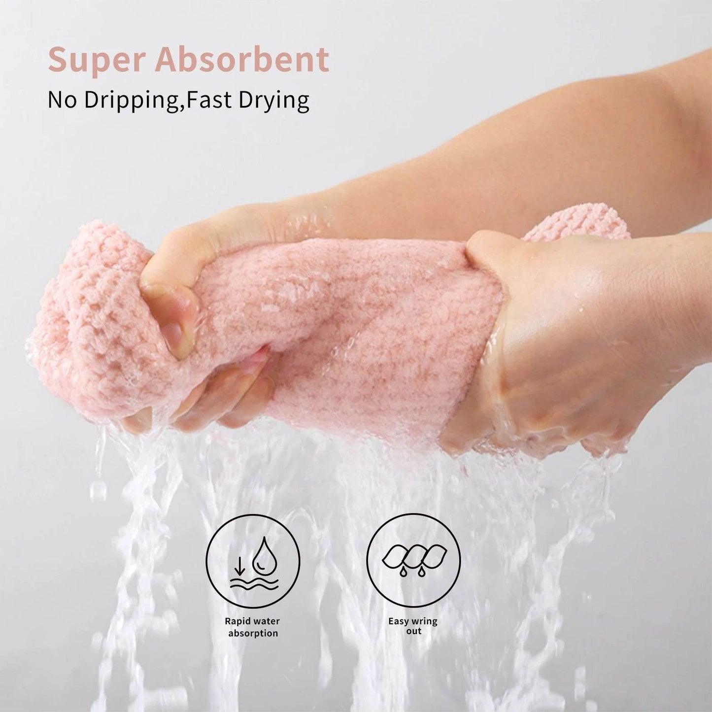 New Pearl Cotton Hair Towel Wrap Super Absorbent Quick Dry Hair Towels Microfiber Hair Hat Caps For Drying Curly Long Thick Hair - P12 Hub Europe