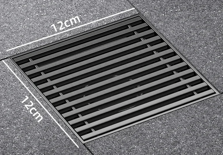 Large Floor Drain 304 Stainless Steel 12/15/20cm Square Linear Bathroom Floor Drains Outdoor Courtyard Large Diameter Drain