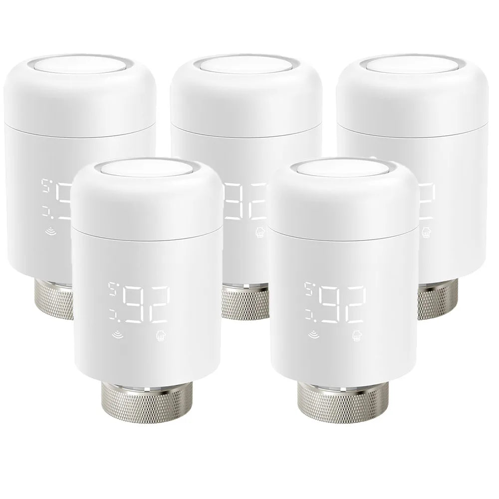 AVATTO Tuya 1-6PCS Wifi TRV Radiator Actuator Valve Thermostatic Radiator Valve Temperature Controller Support Alexa Google Home