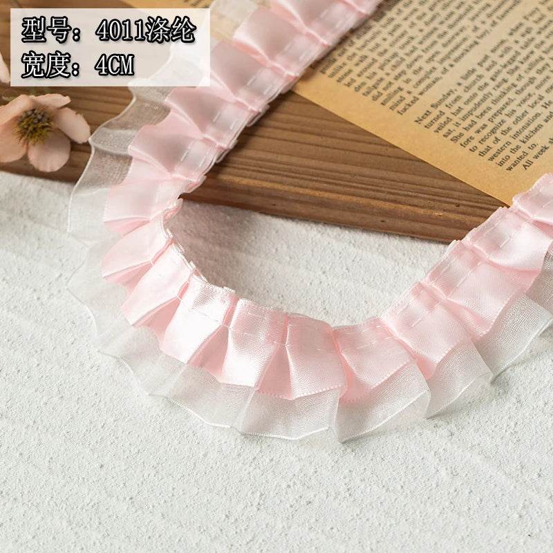 2meters Pink Lace Ribbons Trim For Party Dress Decor Fabric DIY Apparel Sewing Supplies Clothing Collar Cuff Needlework Crafts - P12 Hub Europe